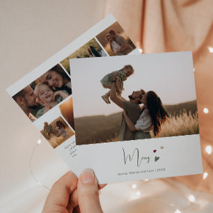 Cartes Pour Fêtes Annuelles Boho Rainbow & Hearts Joyeux Sept Photo Noël