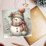 Cartes Pour Fêtes Annuelles Boho Snowman Joyeux Noël<br><div class="desc">Envoyez l'esprit réchauffant de Noël avec ce mignon bonhomme de neige boho habillé d'un casquette et écharpe tricoté gris/gris. Avec des joues en rosey et de la carotte pour son nez, cette carte de voeux qui fait chaud au coeur apportera un sourire à tous. Modèles fournis à l'avant et à...</div>