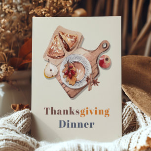 Cartes Pour Fêtes Annuelles Boho Thanksgiving Dîner Fête
