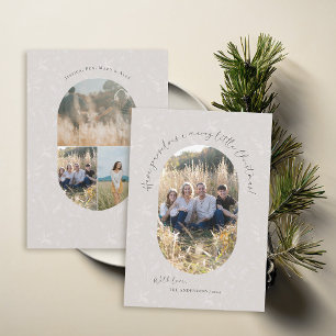 Cartes Pour Fêtes Annuelles Boho Vintage minimaliste photo de terre Noël