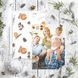 Cartes Pour Fêtes Annuelles Boho Winter Citrus Joyeux Noël Script Photo Ho<br><div class="desc">Vous cherchez une belle carte de vacances unique à envoyer à vos amis et votre famille cette année? Ne cherchez pas plus loin que notre Boho Winter Citrus Joyeux Noël Script Photo Holiday Card! Cette carte simple et élégante présente votre photo préférée à fond saigné de couleur foncée, recouverte de...</div>