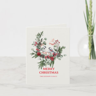 Cartes Pour Fêtes Annuelles Bois de Noël Minimaliste Simple Vacances 1 