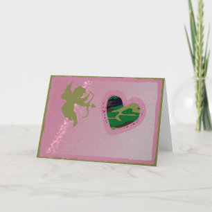 Cartes Pour Fêtes Annuelles Bois des États-Unis Camo Valentine Coeur Saint Val