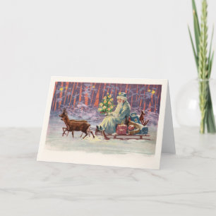 Cartes Pour Fêtes Annuelles Bois Père Noël de Vienne
