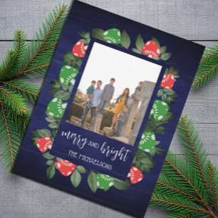 Cartes Pour Fêtes Annuelles Bois rustique Whimsical Mushrooms Noël