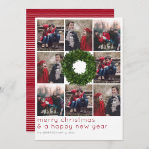 Cartes Pour Fêtes Annuelles Bois Wreath 8 Grille Noël