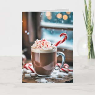 Cartes Pour Fêtes Annuelles Boisson de cacao chaud de Noël avec Sucre de canne