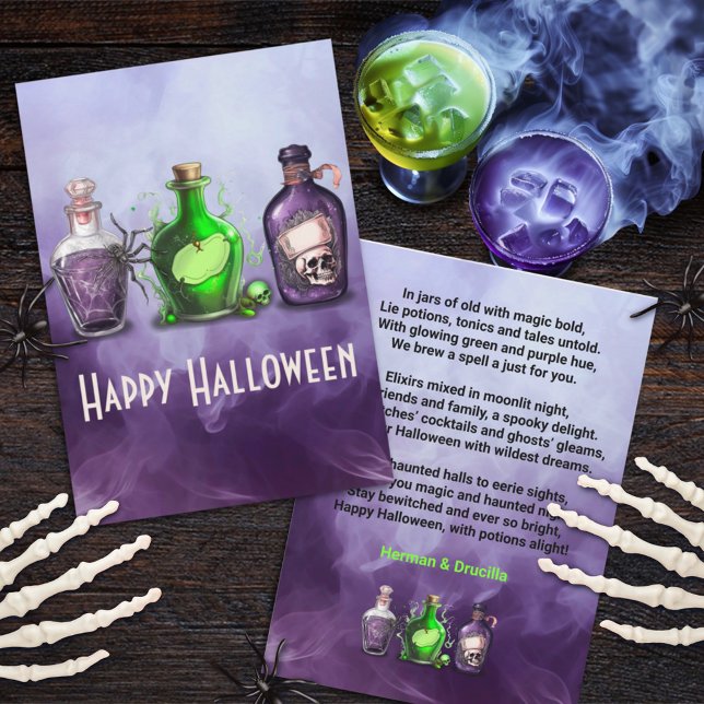 Cartes Pour Fêtes Annuelles Boissons d'Halloween pour adultes et fête de cockt (Créateur téléchargé)