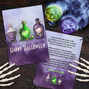 Cartes Pour Fêtes Annuelles Boissons d'Halloween pour adultes et soirée cockta