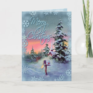 Cartes Pour Fêtes Annuelles BOÎTE AUX LETTRES de JOYEUX NOËL par SHARON SHARPE