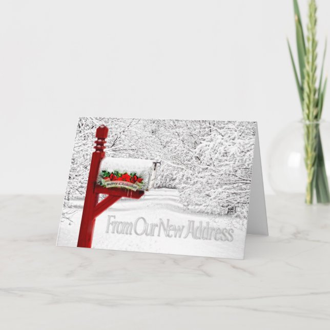 Cartes Pour Fêtes Annuelles Boîte aux lettres rurale Noël de la nouvelle adres (Devant)