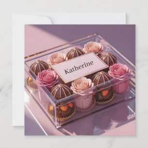 Cartes Pour Fêtes Annuelles Boîte cadeau de chocolat de luxe avec nom personna