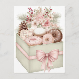 Cartes Pour Fêtes Annuelles Boîte-cadeau de Noël pastel festive et élégante