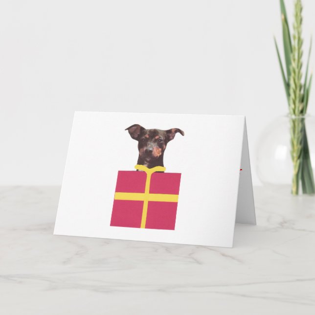 Cartes Pour Fêtes Annuelles Boîte de Pinscher miniature (Devant)