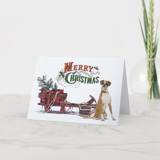 Cartes Pour Fêtes Annuelles Boîte Rustique Noël (Devant)