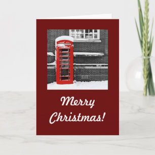 Cartes Pour Fêtes Annuelles Boîte téléphonique rouge