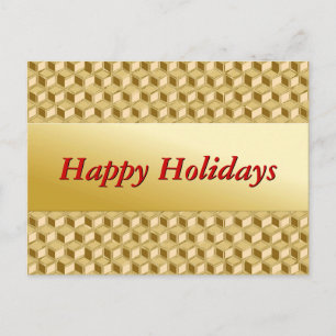 Cartes Pour Fêtes Annuelles Boîtes Chrome 3-d - couleur or