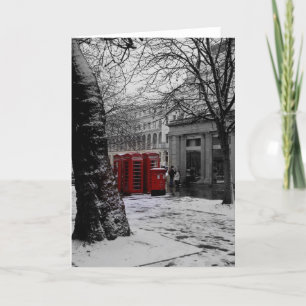 Cartes Pour Fêtes Annuelles Boîtes téléphoniques rouges