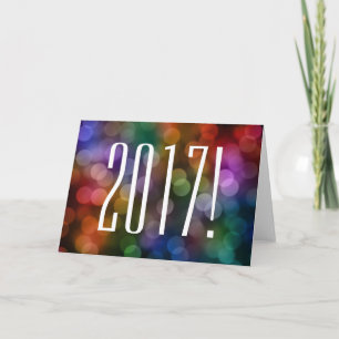 Cartes Pour Fêtes Annuelles Bokeh 2017