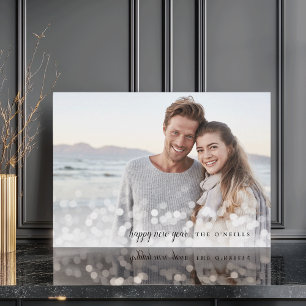 Cartes Pour Fêtes Annuelles Bokeh Flare   Bonne année photo