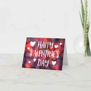 Cartes Pour Fêtes Annuelles bokeh heureux de jour de valentines
