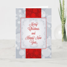 Bokeh Merry Christmas Holiday Card