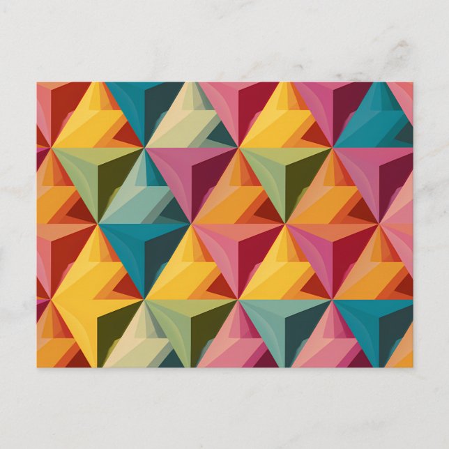 Cartes Pour Fêtes Annuelles Bold Geometric Triangle Pattern  (Devant)