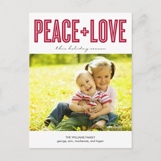 Cartes Pour Fêtes Annuelles BOLD Holiday Photo Cards Postcard (Devant)