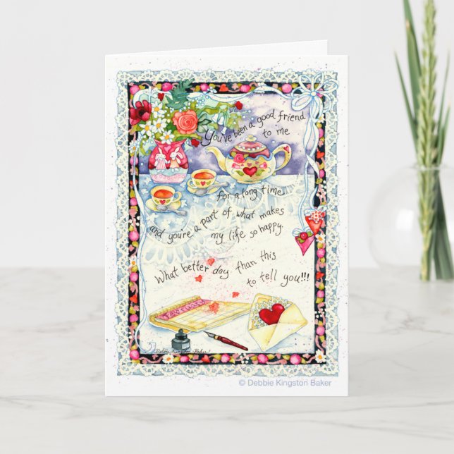 Cartes Pour Fêtes Annuelles Bon ami Valentine (Devant)