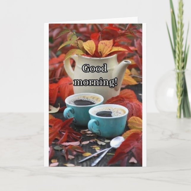 CARTES POUR FÊTES ANNUELLES **BON MATIN ET JOLI ANNIVERSAIRE** (Devant)