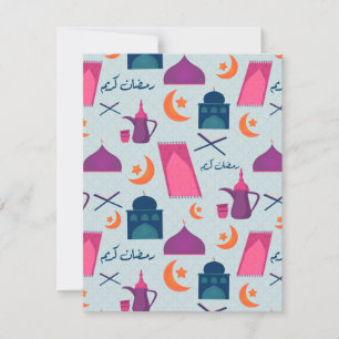 Cartes Pour Fêtes Annuelles Bon Motif du Ramadan