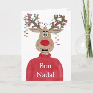 Cartes Pour Fêtes Annuelles Bon Nadal, Rindeer Catalan