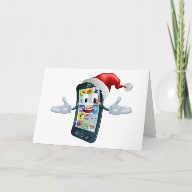 Cartes Pour Fêtes Annuelles Bon téléphone portable de Noël (Devant)