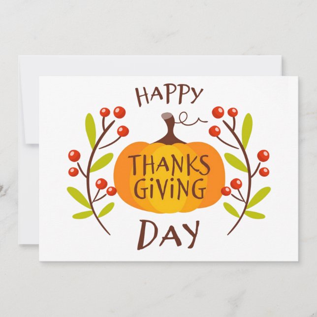 Cartes Pour Fêtes Annuelles Bon thanksgiving (Devant)