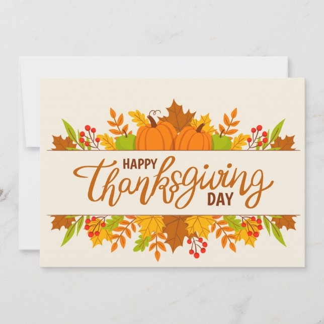 Cartes Pour Fêtes Annuelles Bon thanksgiving (Devant)