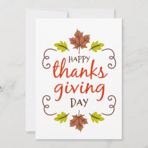 Cartes Pour Fêtes Annuelles Bon thanksgiving