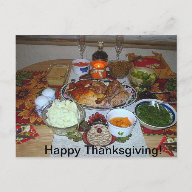 CARTES POUR FÊTES ANNUELLES BON THANKSGIVING ! (Devant)