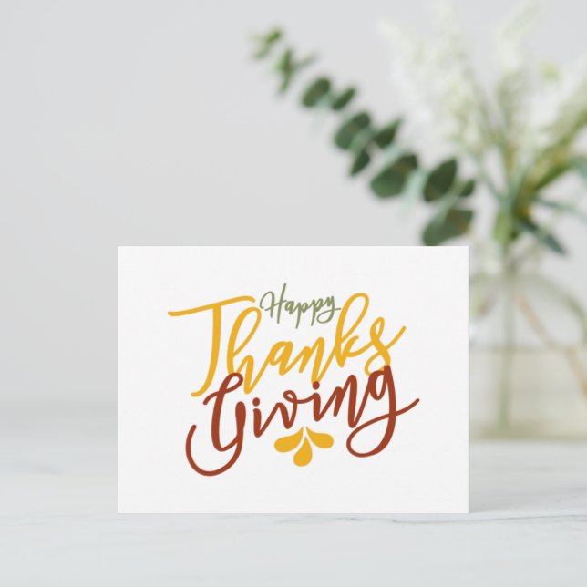 Cartes Pour Fêtes Annuelles Bon thanksgiving (Debout devant)
