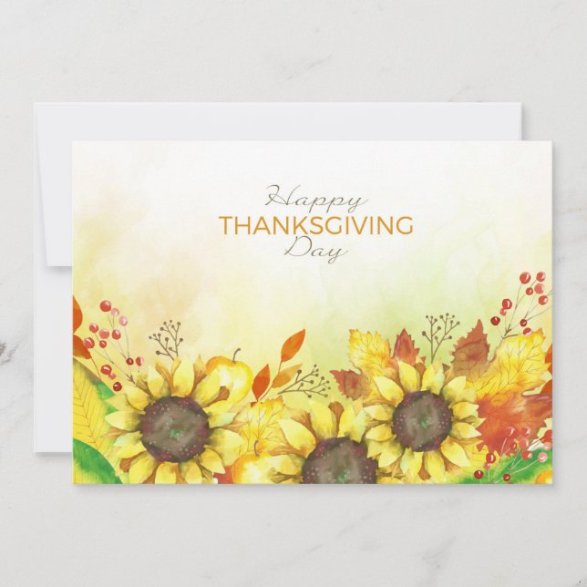 Cartes Pour Fêtes Annuelles Bon thanksgiving (Devant)
