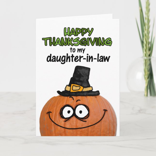 Cartes Pour Fêtes Annuelles Bon thanksgiving à ma belle-fille (Devant)