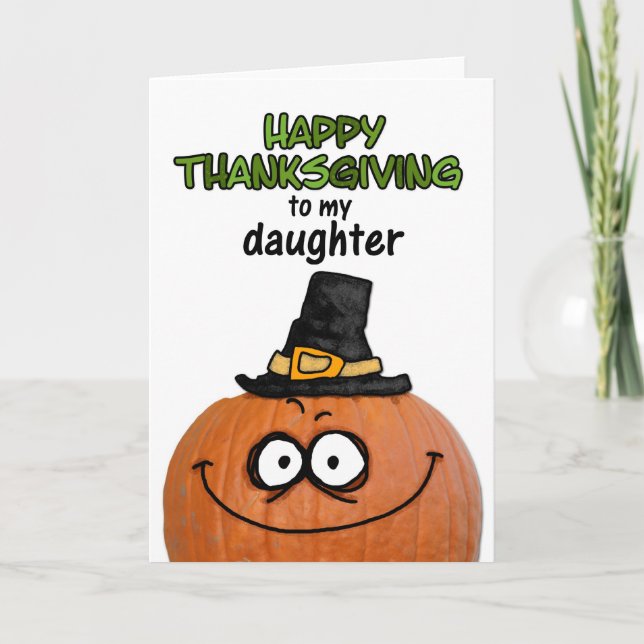 Cartes Pour Fêtes Annuelles Bon thanksgiving à ma fille (Devant)