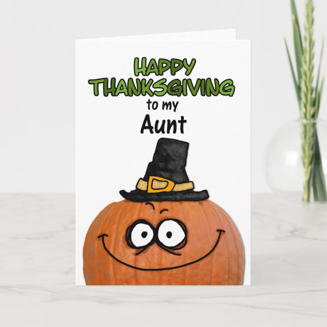 Cartes Pour Fêtes Annuelles Bon thanksgiving à ma tante (Devant)