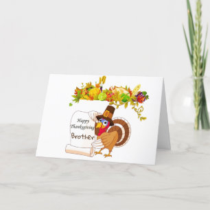 CARTES POUR FÊTES ANNUELLES BON THANKSGIVING À MON ***FRÈRE***