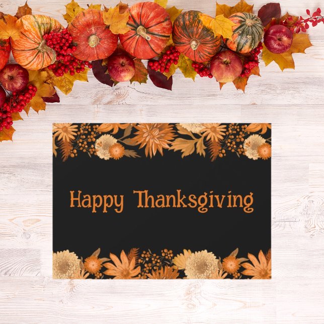Cartes Pour Fêtes Annuelles Bon thanksgiving Automne Automne Bonjour (The perfect card to express your thanks. Inside, you can personalize a message easily.)