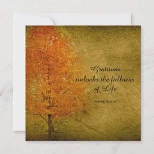Cartes Pour Fêtes Annuelles Bon thanksgiving Automne Feuilles Gratitude Appart