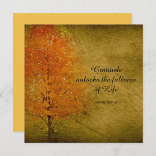 Cartes Pour Fêtes Annuelles Bon thanksgiving Automne Feuilles Gratitude Appart