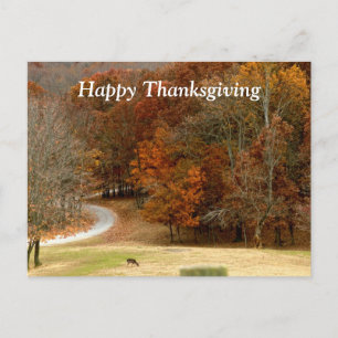 Cartes Pour Fêtes Annuelles bon thanksgiving Automne Photo Automne Arbres Cerf