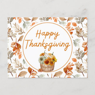 Cartes Pour Fêtes Annuelles Bon thanksgiving Autumn Citrouilles & Sunflowers