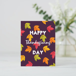 Cartes Pour Fêtes Annuelles Bon thanksgiving avec Feuilles colorés Automne