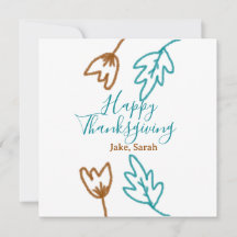 Bon thanksgiving bleu brun feuilles de chute fleur